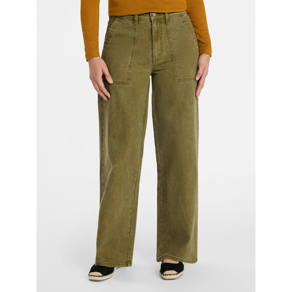 Time and Tru Women's Wide Leg Utility Trousers: $11.12 Time and Tru Women's Wide Leg Utility Trousers: $11.12