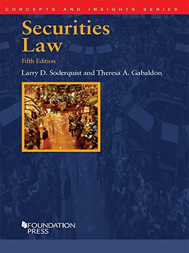 Securities Law 5th Edition: $26.54 Securities Law 5th Edition: $26.54