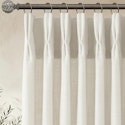 Xasuera 90" Pinch Pleated Linen Curtains 2-Panel Set for From $29 + free shipping