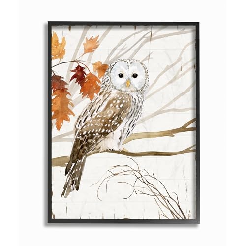 Owl In Autumn Forest Animal Watercolor Framed Giclee Art: $59.75 Owl In Autumn Forest Animal Watercolor Framed Giclee Art: $59.75