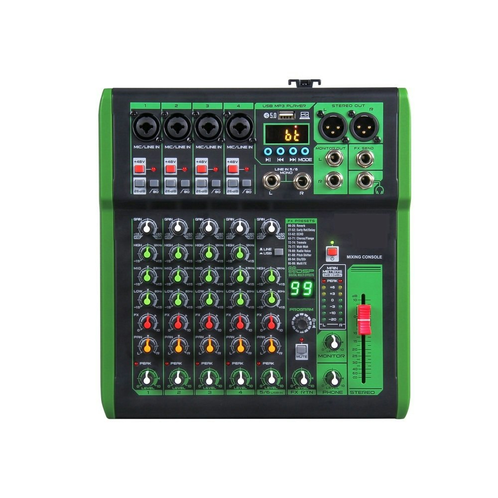 Professional DJ Mixing Console with 99 DSP Effects and Phantom Power: $210.62 Professional DJ Mixing Console with 99 DSP Effects and Phantom Power: $210.62