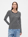 Gap Factory Women's Modern Ribbed Stripe Crewneck T-Shirt for $5 + free shipping w/ $50