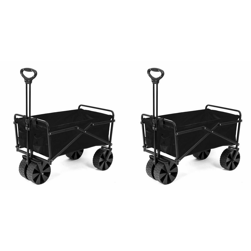 Seina Collapsible Steel Frame Folding Utility Beach Wagon 2-Pack: $114.14