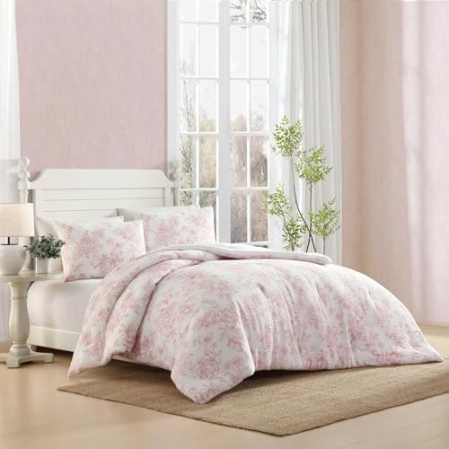 Laura Ashley Delphine Pastel Pink King Comforter Set: $74.32 Laura Ashley Delphine Pastel Pink King Comforter Set: $74.32