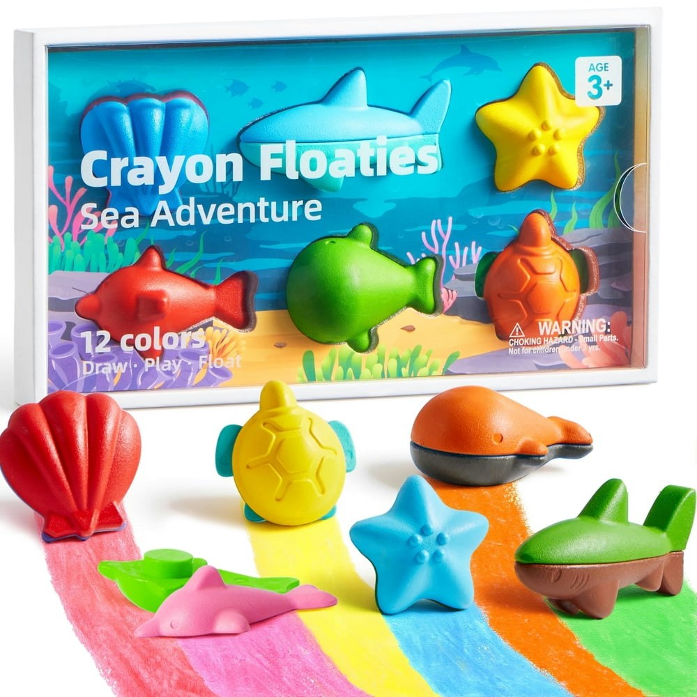 Joyfy 12-Color Large Beeswax Toddler Crayons: $11.69