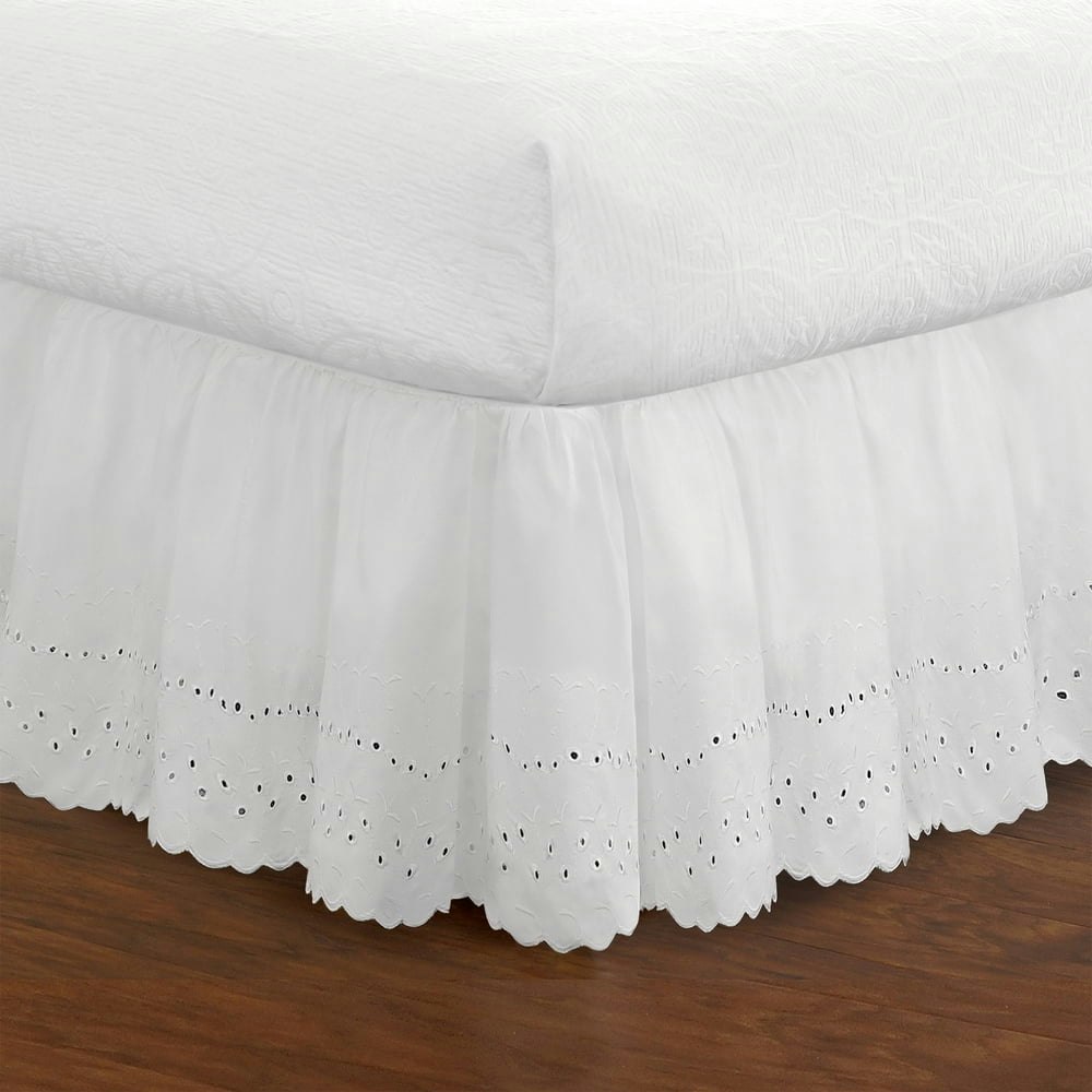 Fresh Ideas Queen Ruffled Eyelet 14-inch Bed Skirt: $20.30 Fresh Ideas Queen Ruffled Eyelet 14-inch Bed Skirt: $20.30