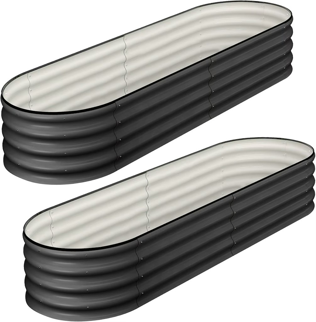 Tacleekii Galvanized Steel Raised Garden Bed 2-Pack: $44 Tacleekii Galvanized Steel Raised Garden Bed 2-Pack: $44