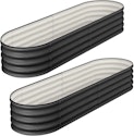 Tacleekii Galvanized Steel Raised Garden Bed 2-Pack for $44 + free shipping