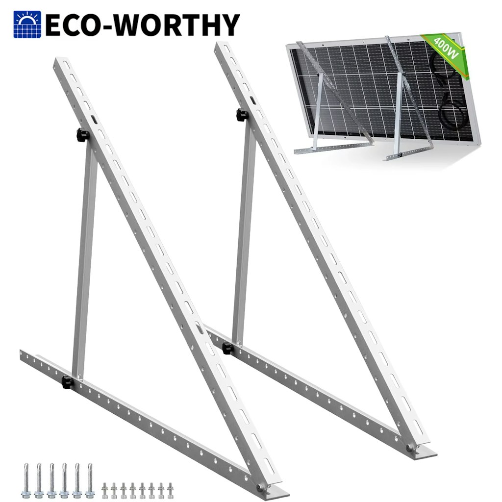 Eco-Worthy 45" Foldable Tilt Leg Solar Panel Mount Brackets: $32.86