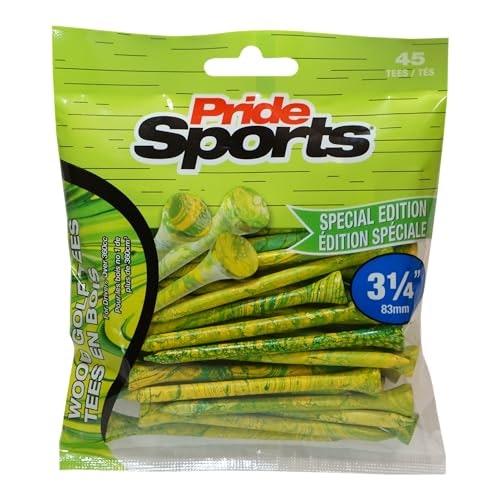 PrideSports 3 1/4\" Paint Splatter Wooden Golf Tees 45-Pack: $8.99