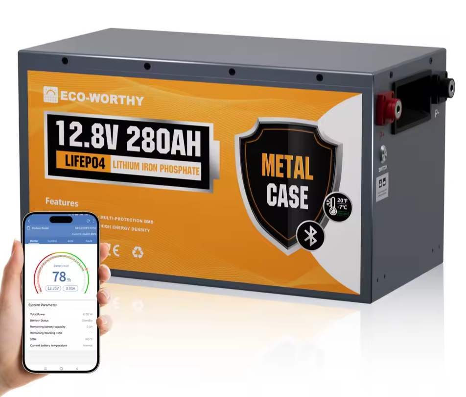 Eco-Worthy 12V 280Ah LiFePO4 Battery: $261.68 Eco-Worthy 12V 280Ah LiFePO4 Battery: $261.68