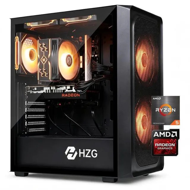 HZG M500 AMD Ryzen 5 5600 Radeon RX 6600 Gaming Desktop: $839 + $40 gift card