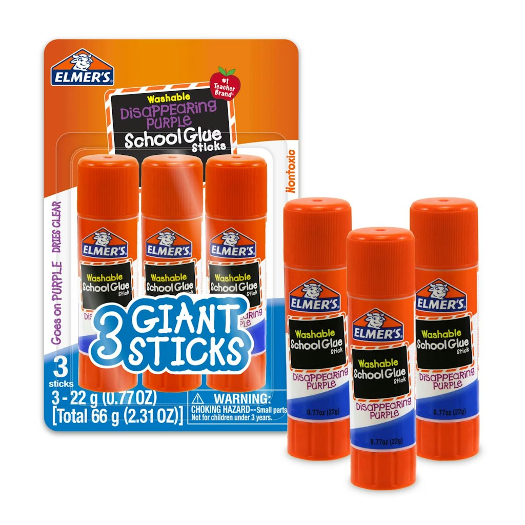 Elmer's 3-Count Walshable Disappearing Glue Sticks: $2.88