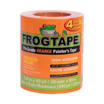 FrogTape ProGrade Orange Painter's Tape 1.5" x 60 yd. 4-Pack for $11 + free shipping w/ Prime