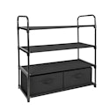 Mainstays 4-Shelf Closet Storage Organizer w/ 2 Fabric Bins for $25 + free shipping w/ $35