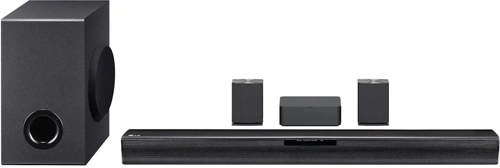 LG 4.1-Ch. Sound Bar w/ Wireless Subwoofer & Rear Speakers: $150 LG 4.1-Ch. Sound Bar w/ Wireless Subwoofer & Rear Speakers: $150