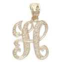 14k Yellow or White Gold Initial Letter Charm Pendant for $140 + free shipping