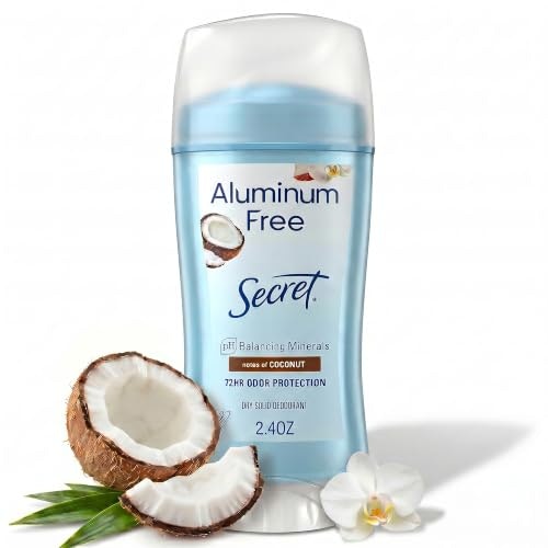 Secret Aluminum-Free Coconut Deodorant for Women 2.4-oz.: $6.99 Secret Aluminum-Free Coconut Deodorant for Women 2.4-oz.: $6.99