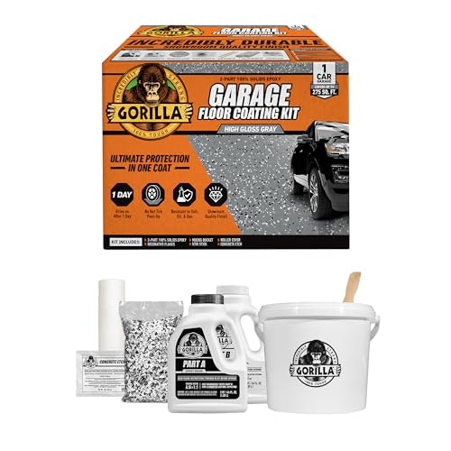 Gorilla 7-Piece 275-Square-Foot Garage Floor Epoxy Coating Kit: $242.65