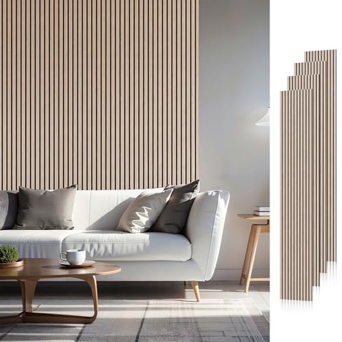 Smartstandard Wood Slat Acoustic Wall Panels 4-Pack: $139.99 Smartstandard Wood Slat Acoustic Wall Panels 4-Pack: $139.99