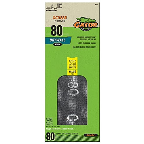 Gator 80-Grit Drywall Sanding Screen Mesh: $11.85 Gator 80-Grit Drywall Sanding Screen Mesh: $11.85