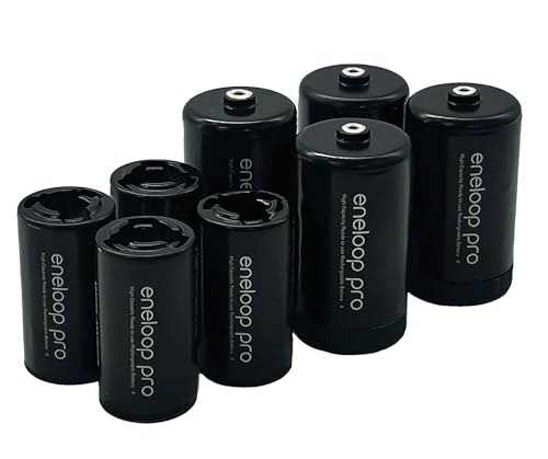 Eneloop C and D Battery Adapters 8-Pack: $14.30 Eneloop C and D Battery Adapters 8-Pack: $14.30