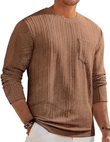 Jmierr Men's Long Sleeve Casual Pullover Shirt: $19.98 Jmierr Men's Long Sleeve Casual Pullover Shirt: $19.98