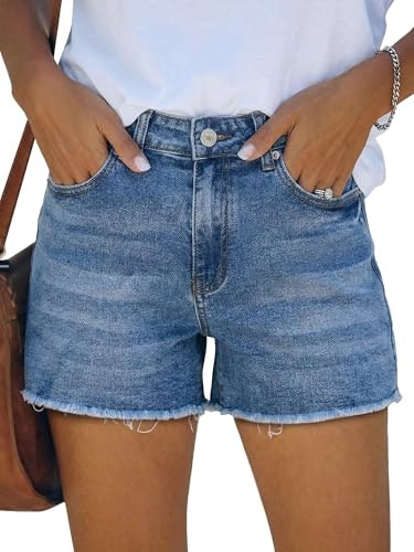 Angerella Women's High-Waisted Denim Shorts: $25.56 Angerella Women's High-Waisted Denim Shorts: $25.56