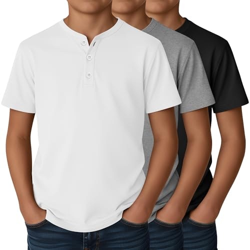 Ficerd Boys' Henley Short Sleeve T-Shirt 3-Pack: $25.49 Ficerd Boys' Henley Short Sleeve T-Shirt 3-Pack: $25.49