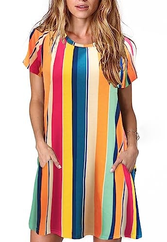 Alaster Women's Striped Short Sleeve T-Shirt Dress: $16.99 Alaster Women's Striped Short Sleeve T-Shirt Dress: $16.99