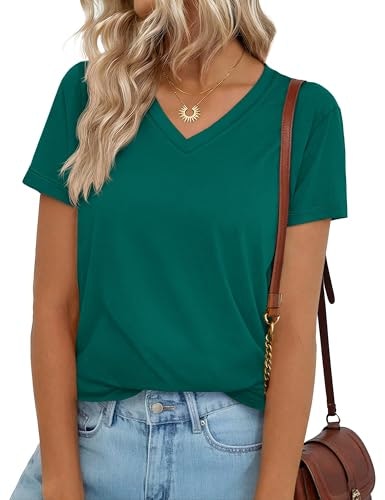 Yucolen Women's Short Sleeve V-Neck T-Shirt: $14.97 Yucolen Women's Short Sleeve V-Neck T-Shirt: $14.97