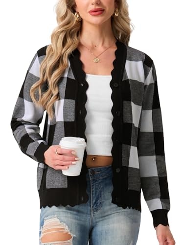 Grecerelle Women's Plaid Cardigan Sweater: $28.04 Grecerelle Women's Plaid Cardigan Sweater: $28.04