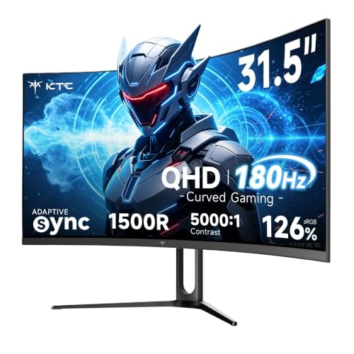 KTC H32S5 32" 1440p HDR LED FreeSync Curved Monitor: $195.49
