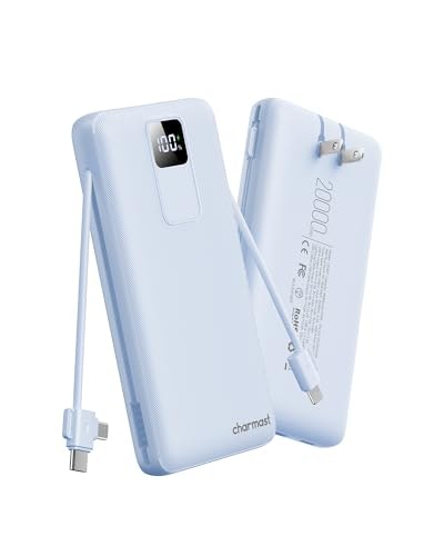 Charmast 20,000mAh Portable Charger with Built-in Cables and AC Wall Plug: $32.99 Charmast 20,000mAh Portable Charger with Built-in Cables and AC Wall Plug: $32.99