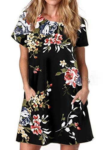Alaster Queen Women's Plus Size Floral Short Sleeve Tunic Dress: $16.99 Alaster Queen Women's Plus Size Floral Short Sleeve Tunic Dress: $16.99