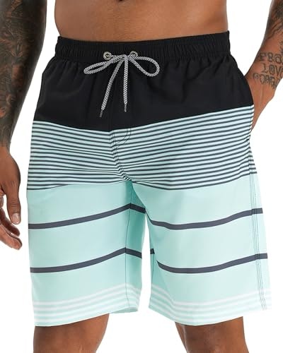 Aptro Men's 9-inch Swim Trunks: $15.98