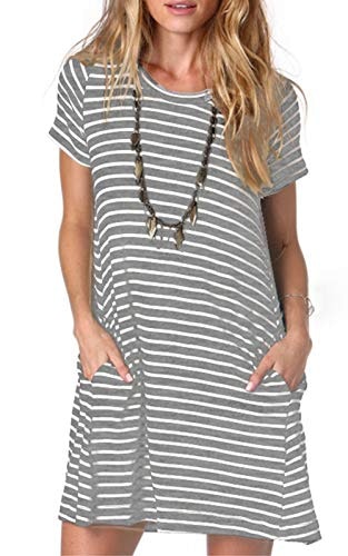 Alaster Women's Casual Summer Striped T-Shirt Dress: $16.99 Alaster Women's Casual Summer Striped T-Shirt Dress: $16.99