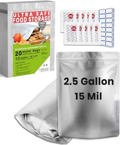 Mylar Food Storage Bags 20-Pack: $26.98 Mylar Food Storage Bags 20-Pack: $26.98