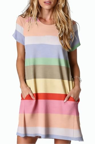 Alaster Women's Striped Short Sleeve T-Shirt Dress: $16.99 Alaster Women's Striped Short Sleeve T-Shirt Dress: $16.99