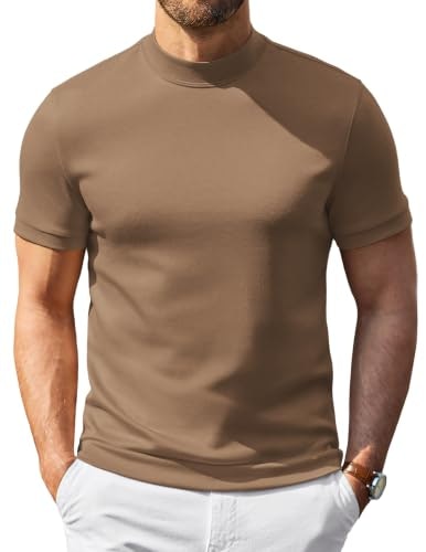Coofandy Men's Mock Turtleneck Short-Sleeve Sweater: $14.99