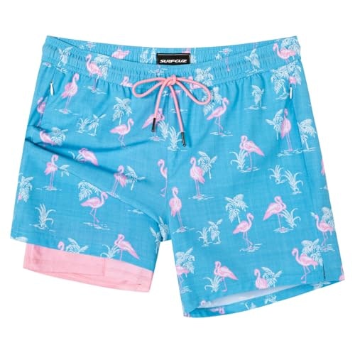 Surf Cuz Men's Compression Liner Swim Trunks: $28.04