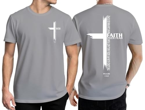 Eatbook Faith Over Fear Cross Graphic T-Shirt: $14.44 Eatbook Faith Over Fear Cross Graphic T-Shirt: $14.44