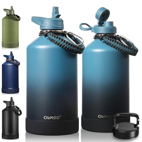 Civago 1-Gallon Insulated Stainless Steel Water Bottle: $33.99 Civago 1-Gallon Insulated Stainless Steel Water Bottle: $33.99