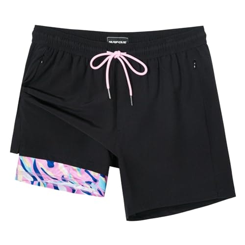 Surf Cuz Men's 5-Inch Compression Liner Swim Trunks: $28.04