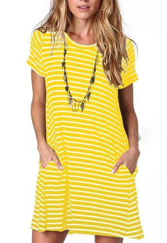 Alaster Women’s Striped Short Sleeve Tunic T-Shirt Dress: $16.99 Alaster Women’s Striped Short Sleeve Tunic T-Shirt Dress: $16.99
