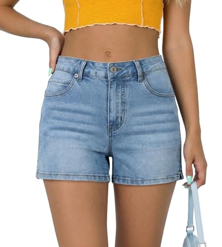 Angerella High-Waisted Stretchy Denim Shorts: $25.57 Angerella High-Waisted Stretchy Denim Shorts: $25.57