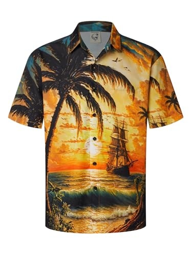 Hardaddy Men's Hawaiian Coconut Print Short Sleeve Shirt: $19.98 Hardaddy Men's Hawaiian Coconut Print Short Sleeve Shirt: $19.98