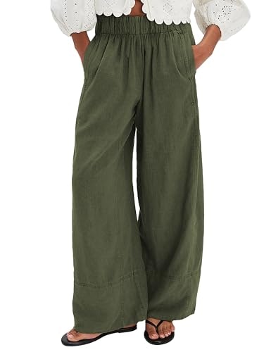 Ziqoty Women's Wide Leg Linen Lounge Trousers: $28.09 Ziqoty Women's Wide Leg Linen Lounge Trousers: $28.09