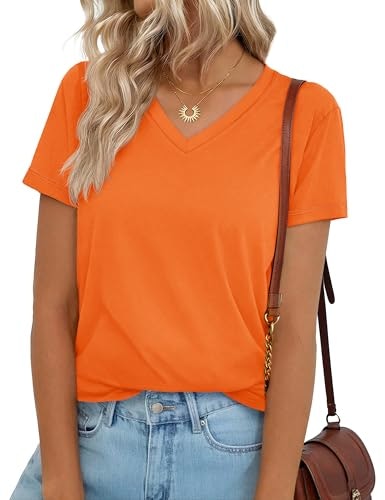 Yucolen Women's V-Neck Short Sleeve Basic T-Shirt: $14.98 Yucolen Women's V-Neck Short Sleeve Basic T-Shirt: $14.98
