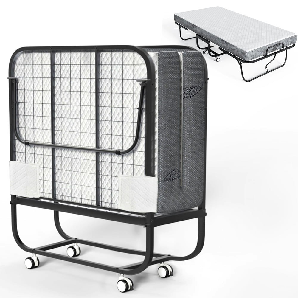 Thaile 75" x 38" Twin Folding Bed with 5-Inch Memory Foam Mattress: $174.99 Thaile 75" x 38" Twin Folding Bed with 5-Inch Memory Foam Mattress: $174.99
